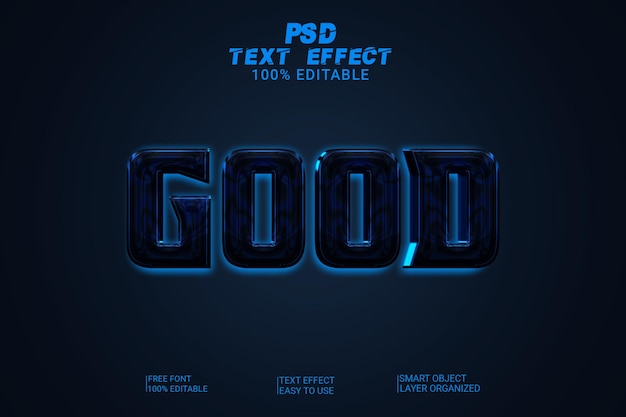 PSD buen estilo de efecto de texto psd 3d