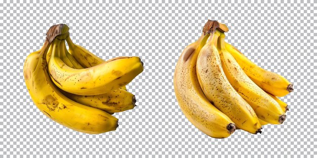 Bündel von bananen, die auf einem durchsichtigen png-hintergrund isoliert sind