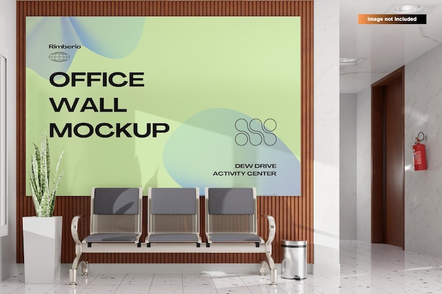 Büro-Wand-Mockup