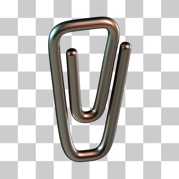 Büroklammer 3d-symbol