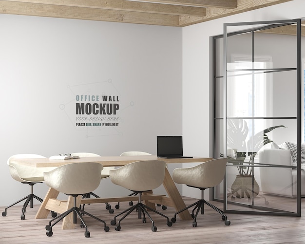 Büroräume mit modernem Wandmodell