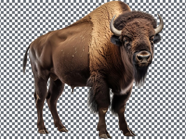 PSD búfalo americano bison isolado em fundo transparente