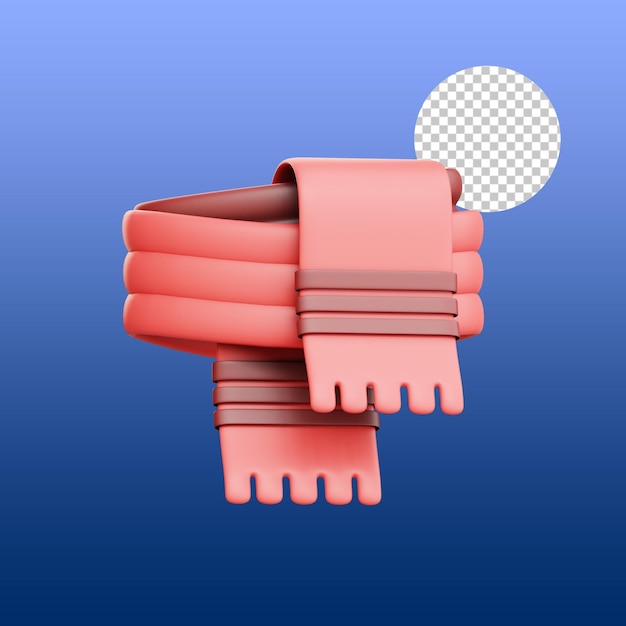bufanda de invierno ilustración 3d
