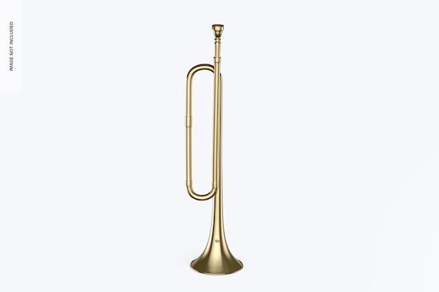 Bugle mockup, front view