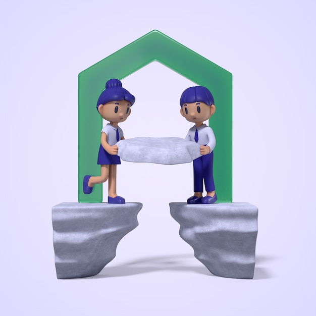 Building a bridge: teamwork and construction
