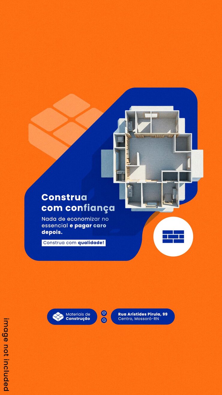 PSD building confidence construct with quality story flyer template editavel
