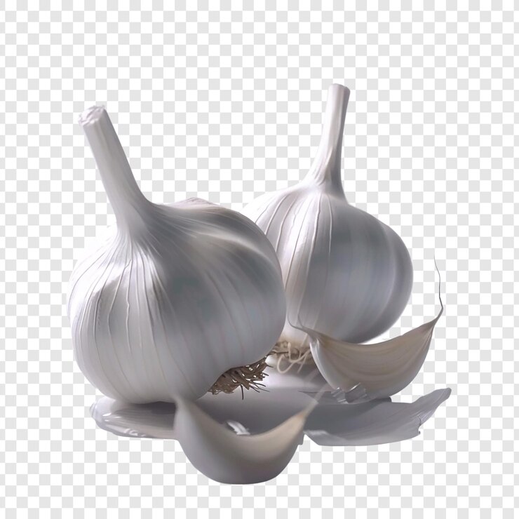 PSD les bulbes d'ail de près