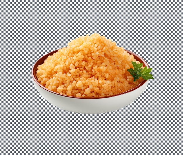 PSD le bulgur savoureux isolé sur un fond transparent