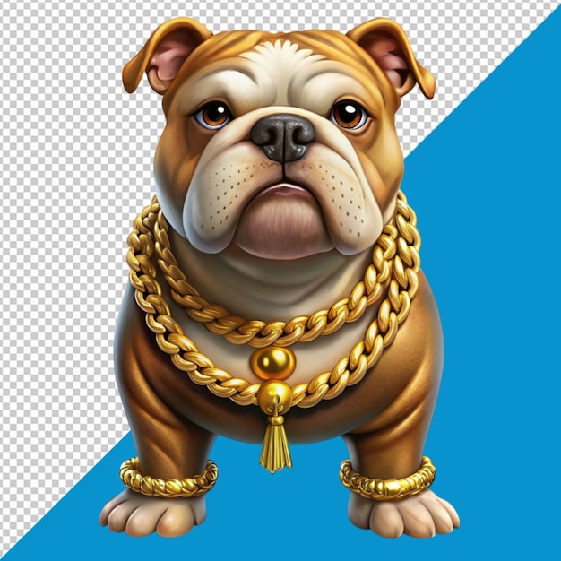 PSD bulldog sur un fond transparent