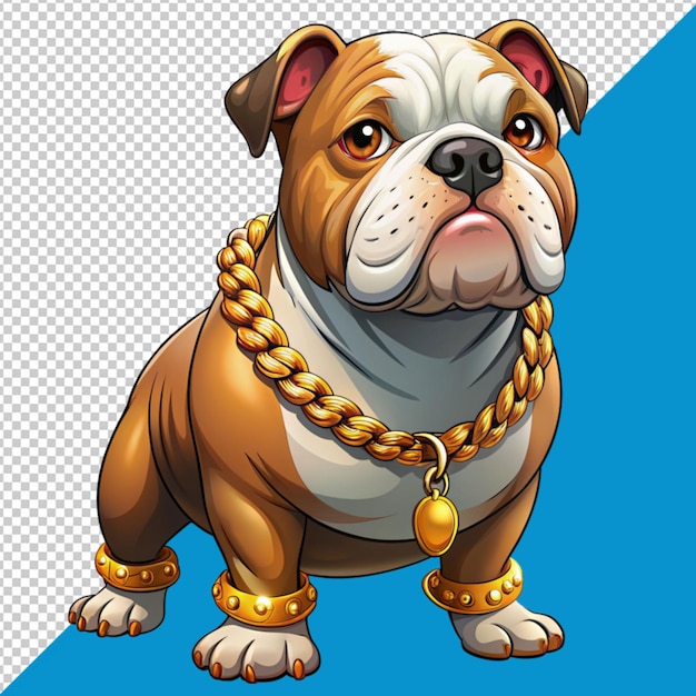 PSD bulldog sur un fond transparent