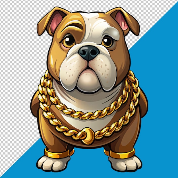 PSD bulldog sur un fond transparent