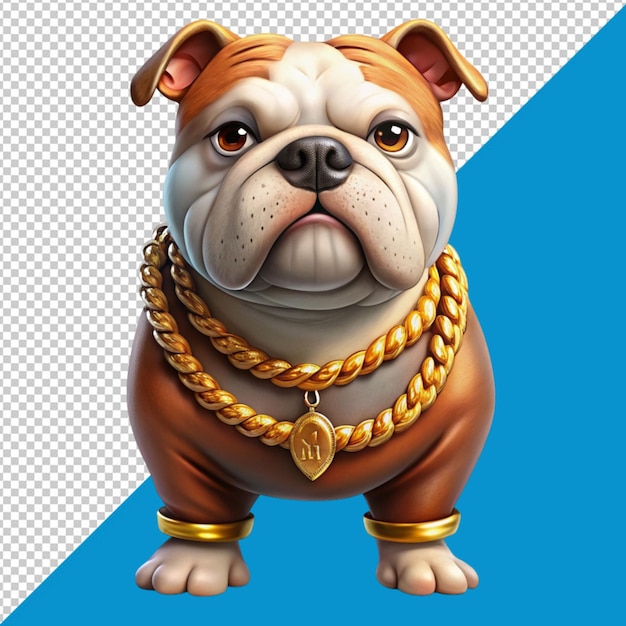 PSD bulldog en un fondo transparente