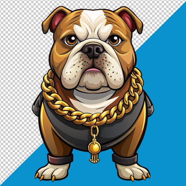 PSD bulldog en un fondo transparente