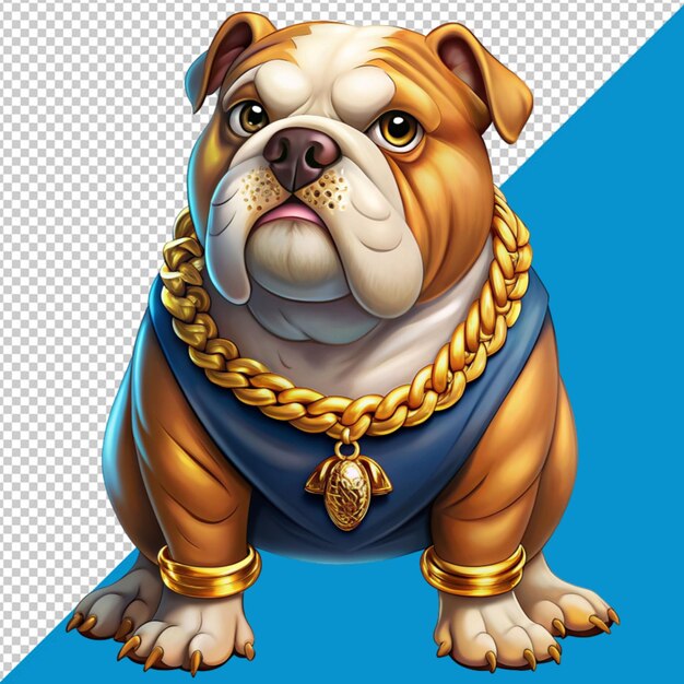 PSD bulldog en un fondo transparente