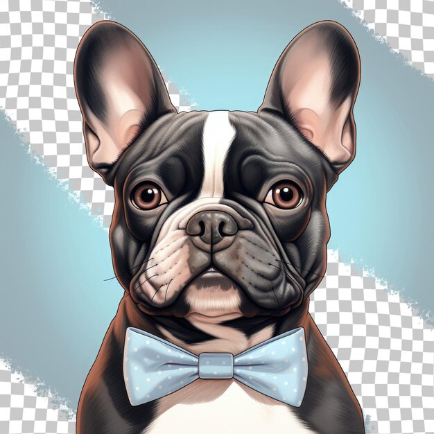 PSD bulldog français avec papillon