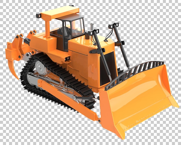 Bulldozer Sur Fond Transparent Illustration De Rendu 3d