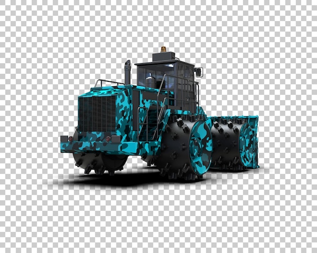 Bulldozer isolado no fundo ilustração de renderização 3d