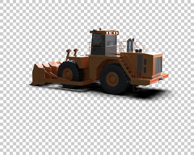 PSD bulldozer isolado no fundo ilustração de renderização 3d