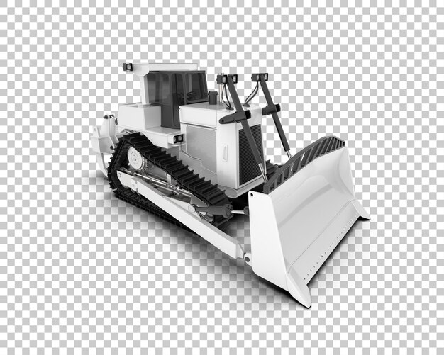 PSD bulldozer isolado no fundo ilustração de renderização 3d