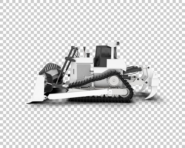 Bulldozer isolado no fundo ilustração de renderização 3d