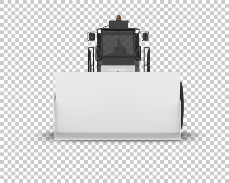 PSD bulldozer isolado no fundo ilustração de renderização 3d