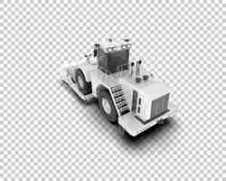 PSD bulldozer isolado no fundo ilustração de renderização 3d
