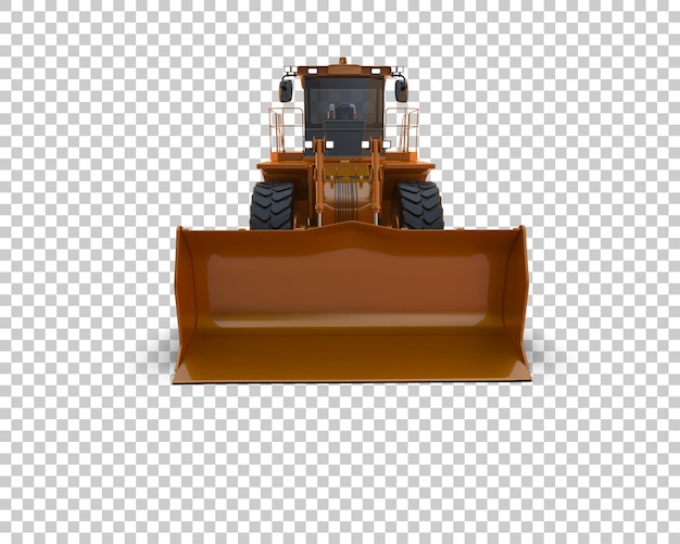 Bulldozer isolated on background 3d rendering illustration