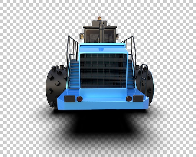 Bulldozer isoliert auf dem Hintergrund 3D-Rendering-Illustration