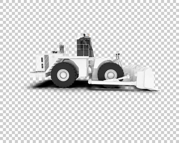 Bulldozer isoliert auf dem Hintergrund 3D-Rendering-Illustration