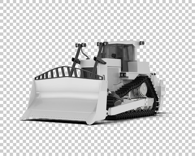 PSD bulldozer isoliert auf dem hintergrund 3d-rendering-illustration