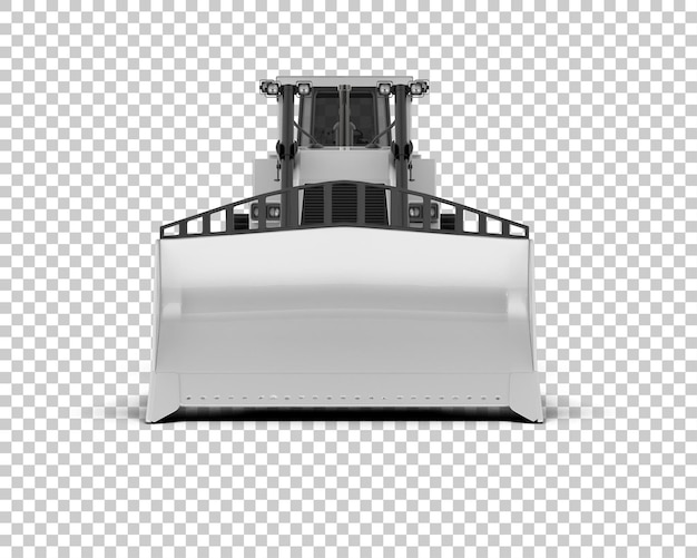 Bulldozer isoliert auf dem Hintergrund 3D-Rendering-Illustration