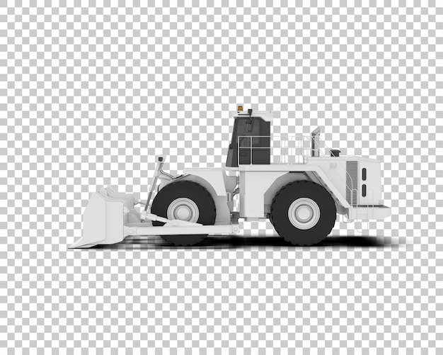 Bulldozer isoliert auf dem Hintergrund 3D-Rendering-Illustration