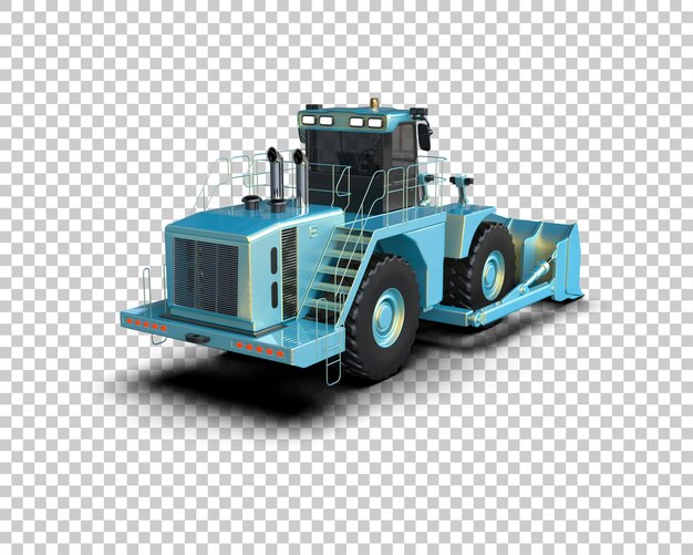 Bulldozer isoliert auf dem Hintergrund 3D-Rendering-Illustration