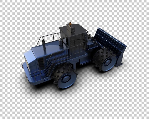 Bulldozer isoliert auf dem Hintergrund 3D-Rendering-Illustration