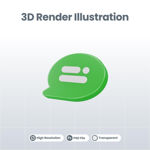 PSD bulle de dialogue de message de chat 3d