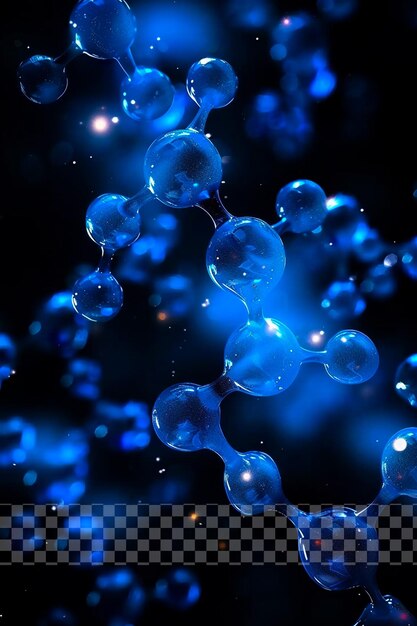PSD bulles bleues dans une photo bleu et blanc