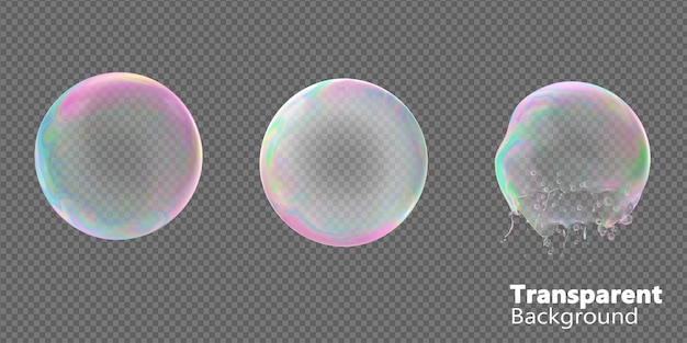des bulles sur un fond transparent