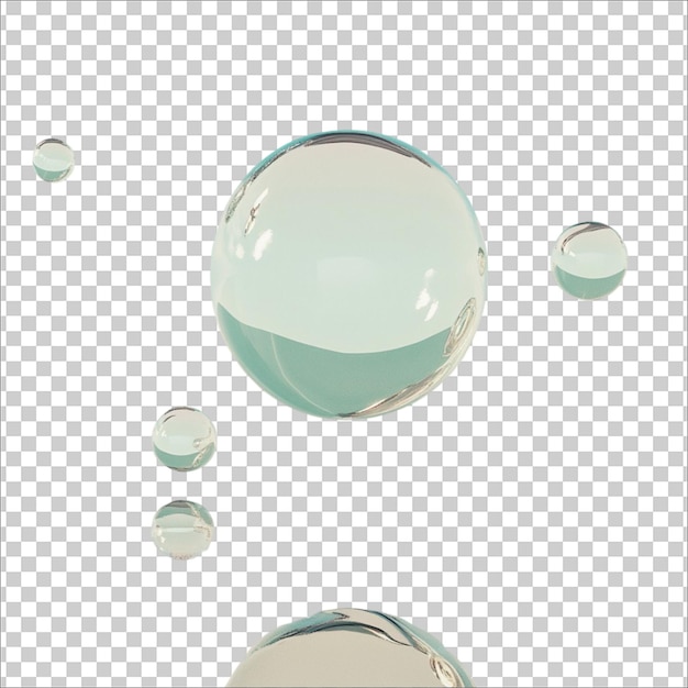 bulles de savon découpées en PNG isolées sur un fond transparent
