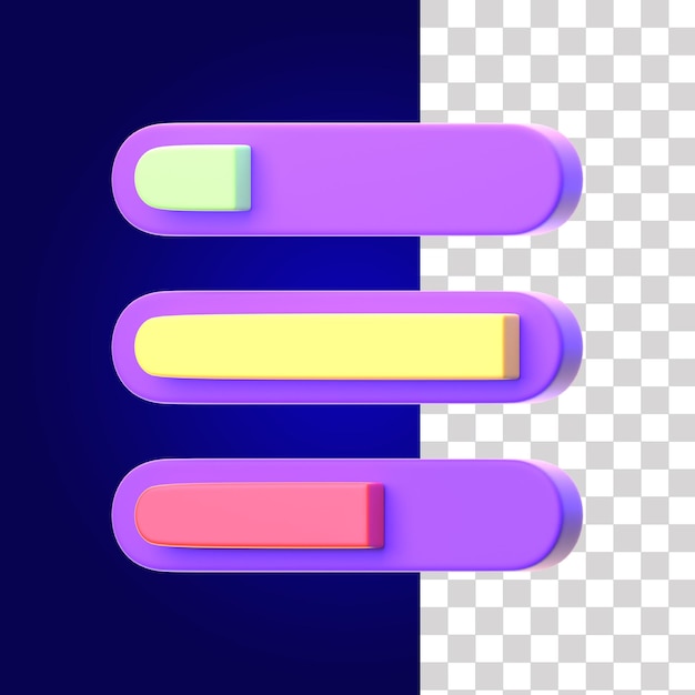 Bullet Chart 3D Icon 1