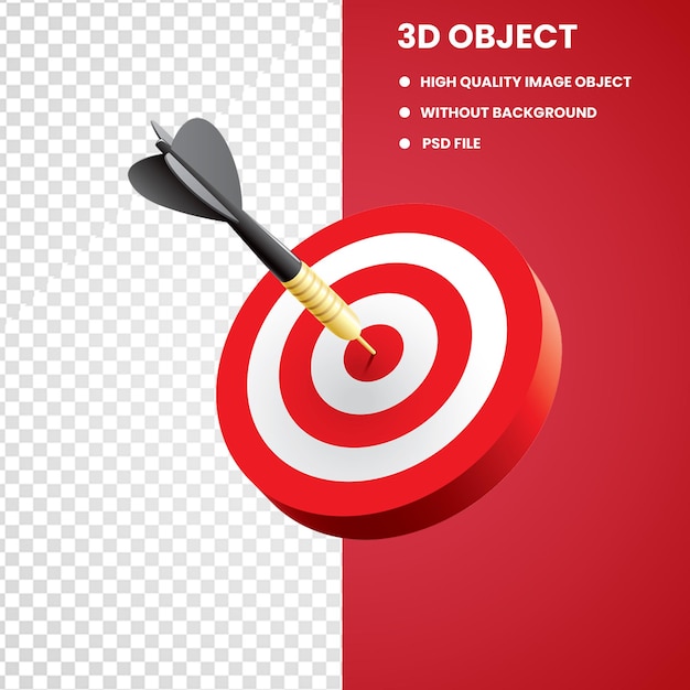 Bullet holes target realistic composition Darts target and red bullseye dart hitting on target