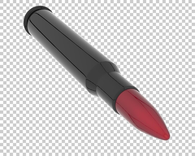 PSD bullet en la ilustración de renderizado 3d de fondo transparente