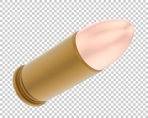 PSD bullet en la ilustración de renderizado 3d de fondo transparente