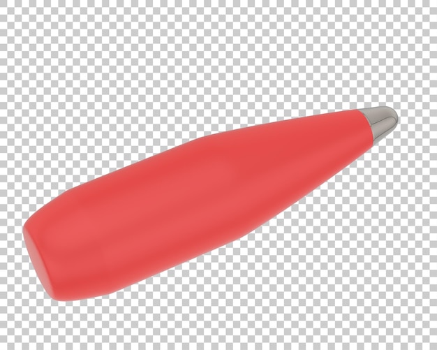 Bullet en la ilustración de renderizado 3d de fondo transparente