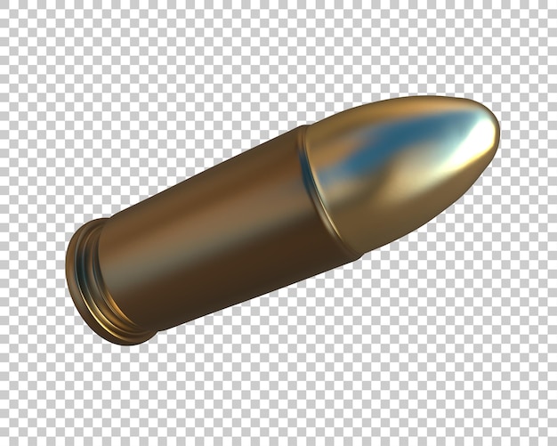 Bullet isolated on background 3d rendering illustration