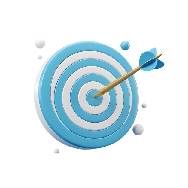 Bullseye-Ziel mit Pfeil