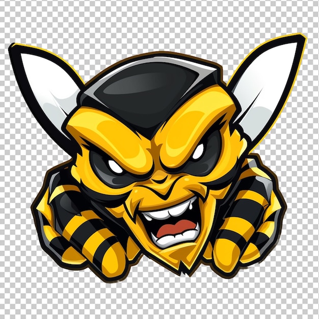 PSD bumble bee maskottchen-logo