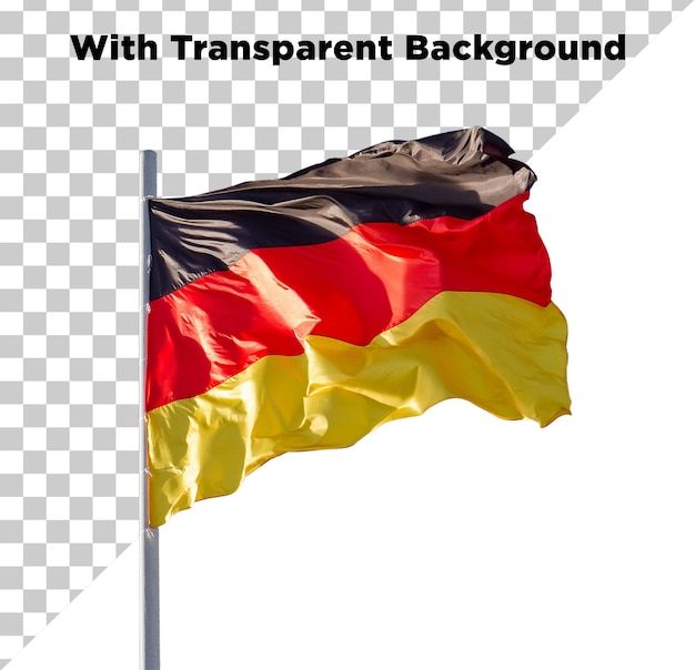 Bundesrepublik Deutschland schwingt Flagge PNG PSG isoliert auf durchsichtigem Hintergrund