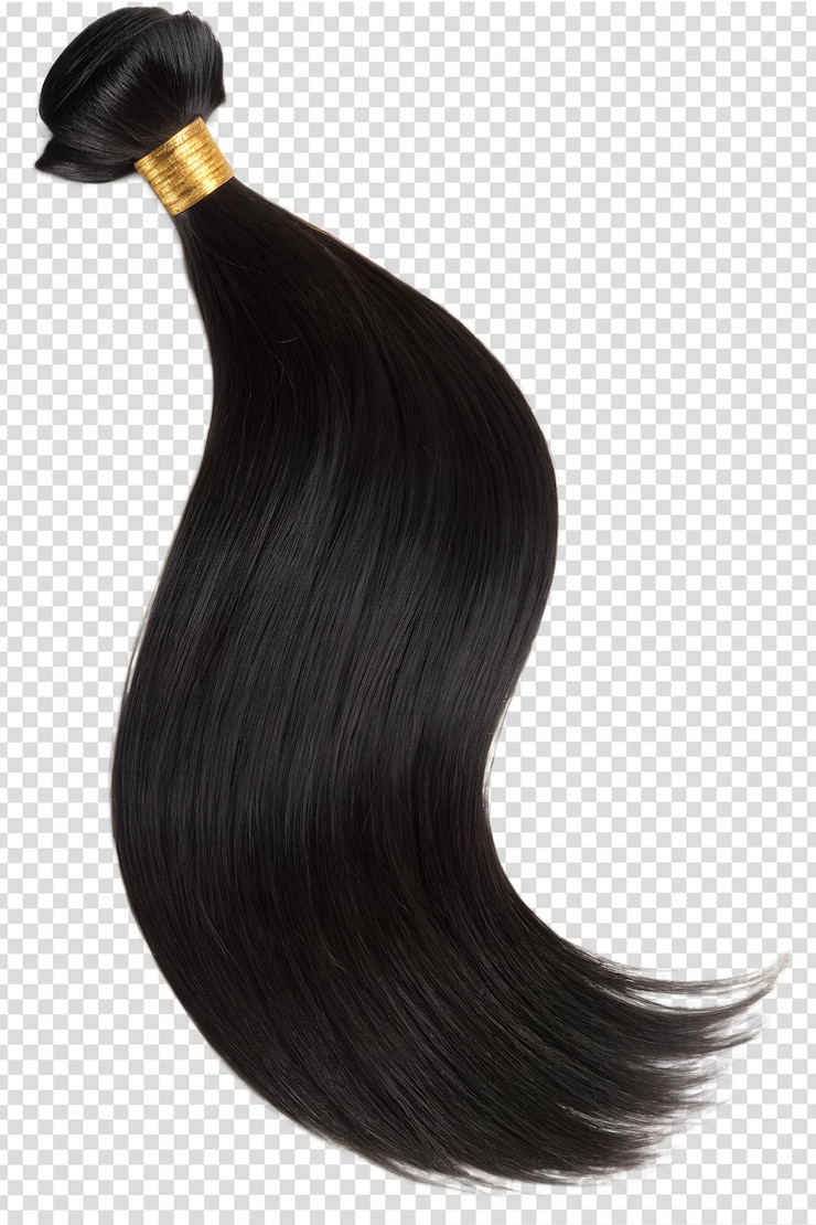 PSD bundle di capelli neri di lusso fili dritti eleganti capelli umani di alta qualità lunghezza voluminosa