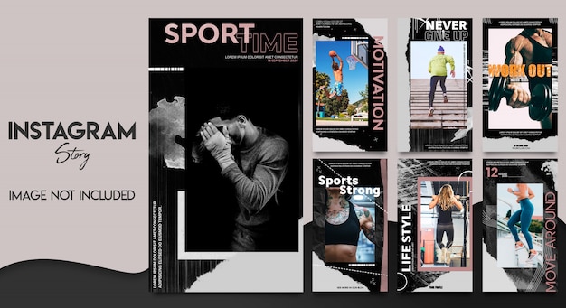 Bundle di modelli di storie di sport Instagram