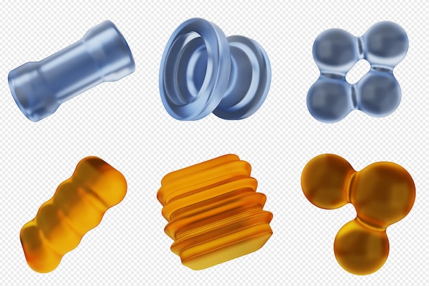 Bundle di set di icone astratte geometriche 3D